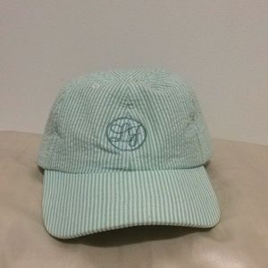 Lauren James Seersucker Bow Back Baseball Cap